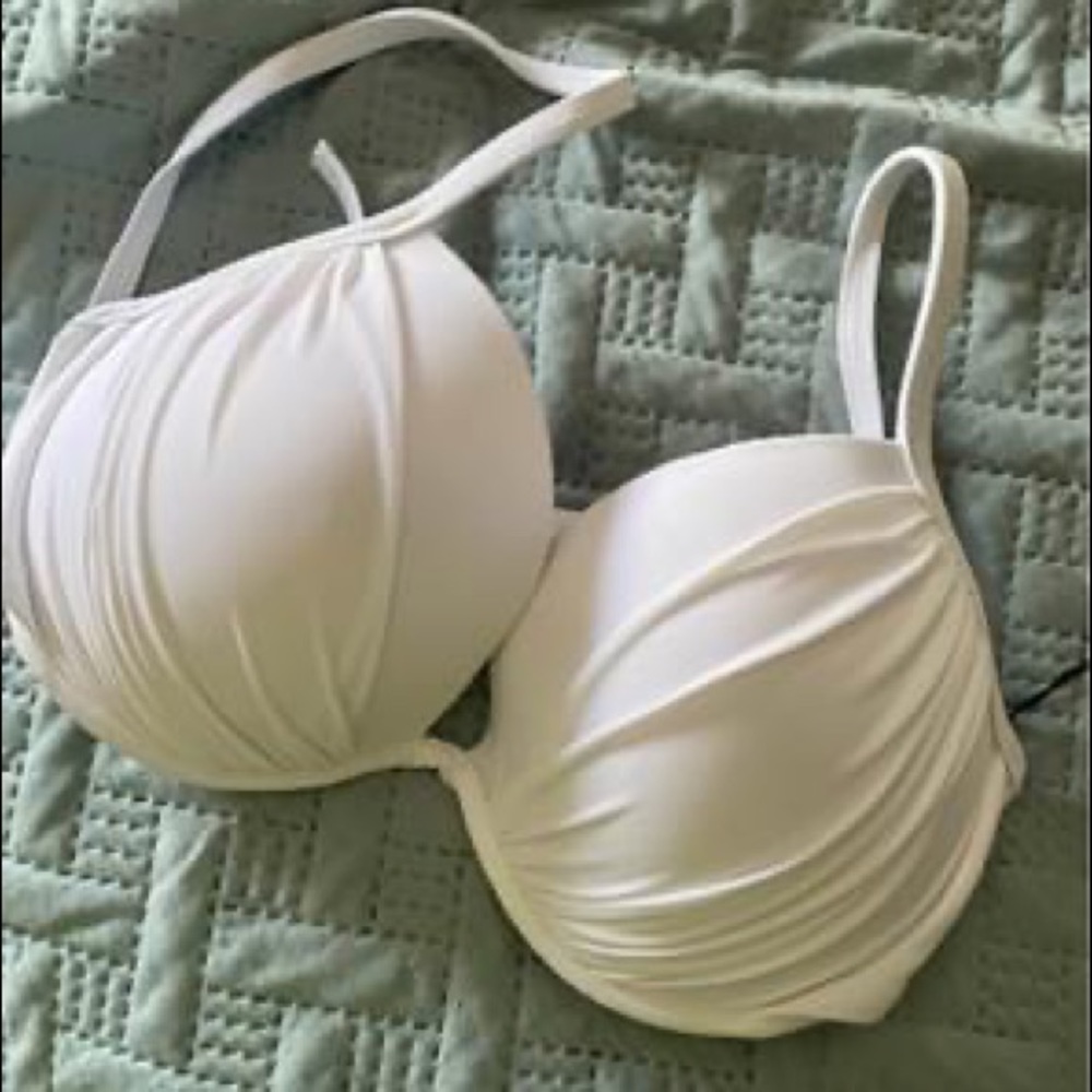 White bathing suit top